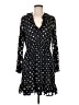 Whistles 100% Polyester Polka Dots Black Blue Casual Dress Size 8 - photo 1