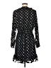 Whistles 100% Polyester Polka Dots Black Blue Casual Dress Size 8 - photo 2