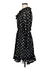 Whistles 100% Polyester Polka Dots Black Blue Casual Dress Size 8 - photo 5