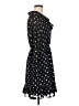 Whistles 100% Polyester Polka Dots Black Blue Casual Dress Size 8 - photo 4