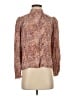 Hinge 100% Viscose Brown Long Sleeve Blouse Size S - photo 1