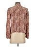 Hinge 100% Viscose Brown Long Sleeve Blouse Size S - photo 2