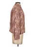 Hinge 100% Viscose Brown Long Sleeve Blouse Size S - photo 4