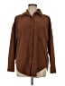 Unbranded 100% Polyester Solid Brown Tan Long Sleeve Blouse Size M - photo 1