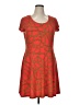 MICHAEL Michael Kors Paisley Orange Casual Dress Size XL - photo 1