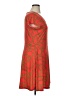MICHAEL Michael Kors Paisley Orange Casual Dress Size XL - photo 4
