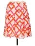 Lux 100% Polyester Argyle Orange Casual Skirt Size 9 - photo 1