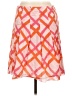 Lux 100% Polyester Argyle Orange Casual Skirt Size 9 - photo 2