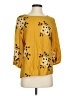 Kindred 100% Polyester Yellow 3/4 Sleeve Blouse Size S (petite) - photo 1