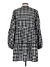 Unbranded 100% Dacron Checkered-gingham Black Casual Dress Size L - photo 2