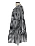 Unbranded 100% Dacron Checkered-gingham Black Casual Dress Size L - photo 5