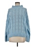 Line & Dot 100% Acrylic Blue Turtleneck Sweater Size M - photo 1