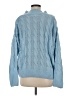 Line & Dot 100% Acrylic Blue Turtleneck Sweater Size M - photo 2