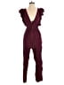 Madewell 100% Polyester Solid Burgundy Purple Jumpsuit Size S - photo 1