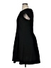 Taylor 100% Polyester Solid Black Casual Dress Size 16 - photo 5