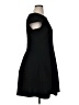 Taylor 100% Polyester Solid Black Casual Dress Size 16 - photo 4
