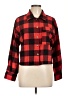Love Notes 100% Cotton Plaid Red 3/4 Sleeve Button-Down Shirt Size L - photo 1