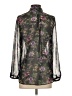 Zara Basic Floral Green Long Sleeve Blouse Size XS - photo 2