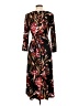 Connected Apparel Print Black Casual Dress Size 10 - photo 2