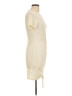 Coco & Shay Solid Ivory Casual Dress Size L - photo 4