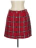 Anna Cai 100% Polyester Plaid Red Casual Skirt Size L - photo 1