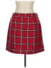 Anna Cai 100% Polyester Plaid Red Casual Skirt Size L - photo 2
