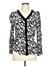 Talbots 100% Viscose Ivory Black Long Sleeve Blouse Size L - photo 1