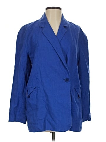 Madewell Double-Breasted Crossover Blazer in 100% Linen (view 1)