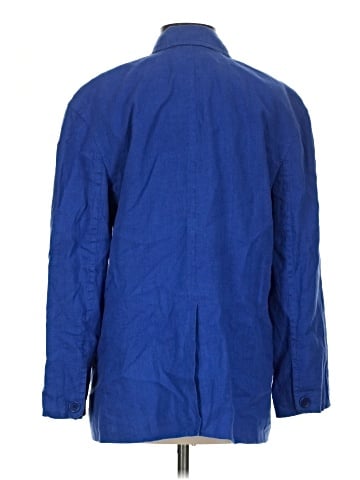 Madewell Double-Breasted Crossover Blazer in 100% Linen (view 2)