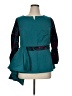ASHRO 100% Cotton Teal Long Sleeve Blouse Size 14 - photo 1