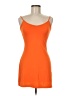 Never Fully Dressed Solid Orange Casual Dress Size 6 - photo 1