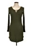 Derek Heart Solid Green Casual Dress Size L - photo 1
