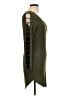 Derek Heart Solid Green Casual Dress Size L - photo 4