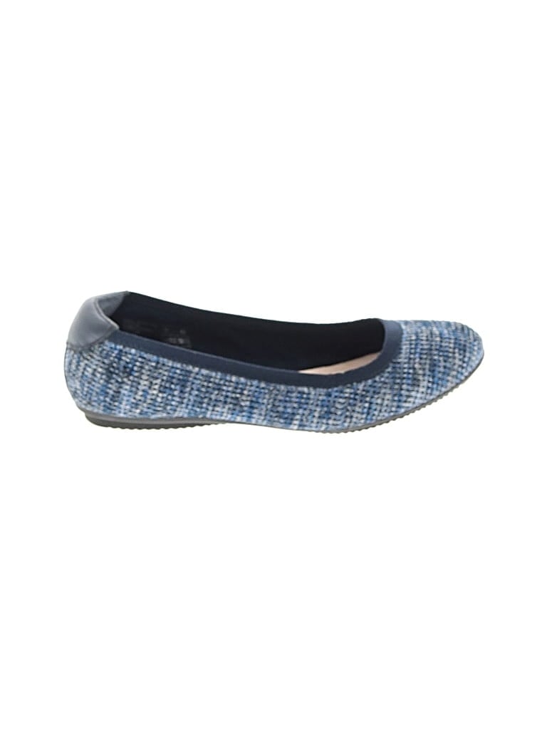 Pre-owned Lands' End Flats In Blue