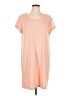 Caslon Solid Orange Casual Dress Size L - photo 1