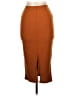Shein Solid Brown Orange Casual Skirt Size L - photo 2