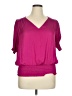 Catherine Malandrino 100% Polyester Pink Short Sleeve Blouse Size XL - photo 1