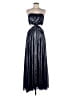 Ramy Brook 100% Polyester Metallic Silver Cocktail Dress Size 8 - photo 1