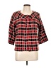 Christopher & Banks Plaid Red Cardigan Size L - photo 1