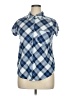 KRISTIN NICOLE 100% Polyester Plaid Blue Short Sleeve Blouse Size XL - photo 1