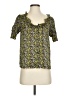 J.Crew 100% Polyester Green Short Sleeve Blouse Size XS - photo 1