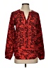 MICHAEL Michael Kors 100% Polyester Red Long Sleeve Blouse Size XS - photo 1