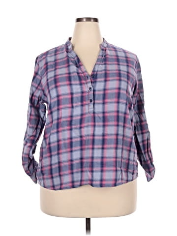 Riders by Lee 3/4 Sleeve Button-Down Shirt (view 1)