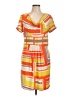 BCBGMAXAZRIA Print Orange Casual Dress Size L - photo 1