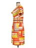 BCBGMAXAZRIA Print Orange Casual Dress Size L - photo 5
