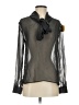 Adiva Gray Long Sleeve Blouse Size S - photo 1