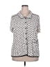 Soma Polka Dots Ivory Short Sleeve Blouse Size XXL - photo 1