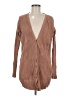 People Tree 100% Cotton Stripes Solid Tan Cardigan Size 8 - photo 1
