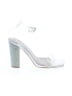 Bamboo White Silver Heels Size 6 1/2 - photo 1