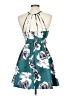 Xtraordinary 100% Polyester Floral Teal Cocktail Dress Size 11 - photo 2